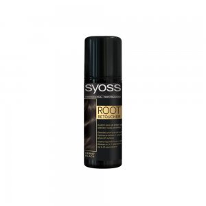 Spray SYOSS Vopsirea Temporara a Radacinilor, Negru, 120 ml, Syoss Root Retoucher Black, Spray Colorant pentru Radacinile Parului, Vopsea pentru Radacini, Spray pentru Radacina Parului Syoss Schwarzkopf
