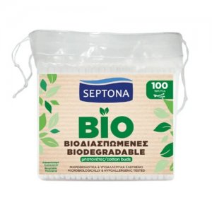 Betisoare Urechi Septona, Bumbac Natural, 100 Buc/Set, Culoare Alba, Betisoare pentru Urechi, Betisoare Igiena Urechi, Betisoare din Bumbac pentru Urechi, Betisoare Igienice