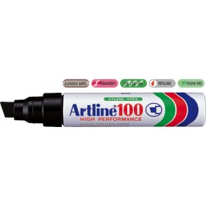 Permanent Marker Artline 100, Corp Metalic, Varf Tesit 7.5-12.0mm - Negru Permanent Marker Artline 100, Corp Metalic, Varf Tesit 7.5-12.0mm - Negru