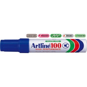 Permanent Marker Artline 100, Corp Metalic, Varf Tesit 7.5-12.0mm - Albastru Permanent Marker Artline 100, Corp Metalic, Varf Tesit 7.5-12.0mm - Albastru