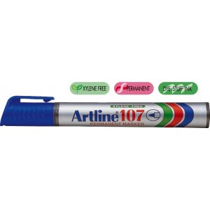 Permanent Marker Artline 107, Corp Plastic, Varf Rotund 1.5mm - Albastru Permanent Marker Artline 107, Corp Plastic, Varf Rotund 1.5mm - Albastru