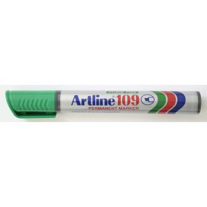 Permanent Marker Artline 109, Corp Plastic, Varf Tesit 2.0-5.0mm - Verde Permanent Marker Artline 109, Corp Plastic, Varf Tesit 2.0-5.0mm - Verde