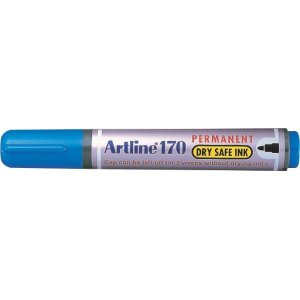 Permanent Marker Artline 170 - Dry Safe Ink, Corp Plastic, Varf Rotund 2.0mm - Albastru Permanent Marker Artline 170 - Dry Safe Ink, Corp Plastic, Varf Rotund 2.0mm - Albastru