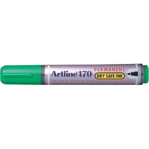 Permanent Marker Artline 170 - Dry Safe Ink, Corp Plastic, Varf Rotund 2.0mm - Verde Permanent Marker Artline 170 - Dry Safe Ink, Corp Plastic, Varf Rotund 2.0mm - Verde
