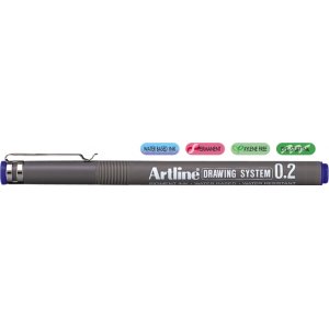 Marker Pentru Desen Tehnic Artline, Varf Fetru 0.2mm - Albastru Marker Pentru Desen Tehnic Artline, Varf Fetru 0.2mm - Albastru
