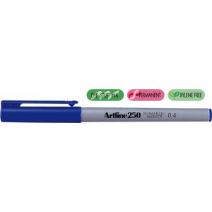 Permanent Marker Artline 250, Corp Plastic, Varf Rotund 0.4mm - Albastru Permanent Marker Artline 250, Corp Plastic, Varf Rotund 0.4mm - Albastru
