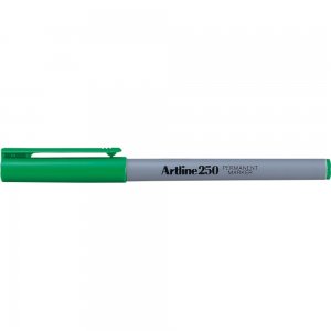 Permanent Marker Artline 250, Corp Plastic, Varf Rotund 0.4mm - Verde Permanent Marker Artline 250, Corp Plastic, Varf Rotund 0.4mm - Verde