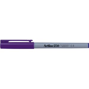 Permanent Marker Artline 250, Corp Plastic, Varf Rotund 0.4mm - Mov Permanent Marker Artline 250, Corp Plastic, Varf Rotund 0.4mm - Mov