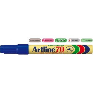 Permanent Marker Artline 70, Corp Metalic, Varf Rotund 1.5mm - Albastru Permanent Marker Artline 70, Corp Metalic, Varf Rotund 1.5mm - Albastru