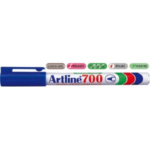 Permanent Marker Artline 700, Corp Metalic, Varf Rotund 0.7mm - Albastru Permanent Marker Artline 700, Corp Metalic, Varf Rotund 0.7mm - Albastru