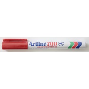 Permanent Marker Artline 700, Corp Metalic, Varf Rotund 0.7mm - Rosu Permanent Marker Artline 700, Corp Metalic, Varf Rotund 0.7mm - Rosu
