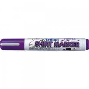 T-shirt Marker Artline, Corp Plastic, Varf Rotund 2.0mm - Mov T-shirt Marker Artline, Corp Plastic, Varf Rotund 2.0mm - Mov
