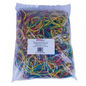 Elastice pentru Bani EVOffice, 1 Kg/Bax, 60 mm, Diverse Culori, Elastic pentru Bani, Elastice pentru Bani, Gume Elastice Fixare, Elastic pentru Fixarea Banilor, Elastic pentru Organizarea Banilor, Elastice pentru Fixare Banilor