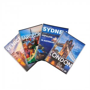 Caiet Cu Spirala, A4, 70 File, 70gsm, Coperta Carton 300gsm, Design Cities Of The World - Dictando Caiet Cu Spirala, A4, 70 File, 70gsm, Coperta Carton 300gsm, Design Cities Of The World - Dictando