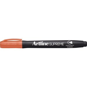 Permanent Marker Artline Supreme, Corp Plastic, Varf Rotund 1.0mm - Portocaliu Permanent Marker Artline Supreme, Corp Plastic, Varf Rotund 1.0mm - Portocaliu