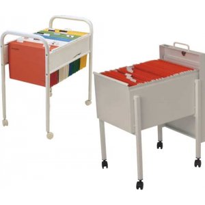 Suport Metalic Mobil Pentru 100 Dosare Suspendate A4, Esselte - Alb