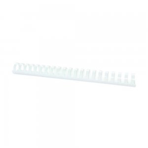 Inele din Plastic pentru Indosariere EVOffice, Dimensiune 28 mm, Capacitate 270 Coli, 50 Buc/Bax, Culoare Alb, Spirale din Plastic de Legat