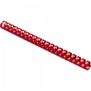 Inele din Plastic pentru Indosariere EVOffice, Dimensiune 25 mm, Capacitate 240 Coli, 50 Buc/Bax, Culoare Rosu, Spirale din Plastic de Legat