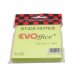 Notite Adezive EVOffice, Dimensiunea 75x75 mm, Culoare Verde Neon, 100 File, Ideale pentru Mesaje si Memento-uri 2,37 lei