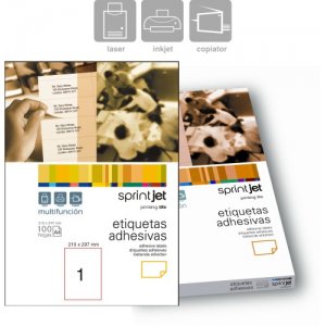 Etichete Autoadezive 1/a4, 210 X 297 Mm, 100 Coli/top, Sprintjet - Albe