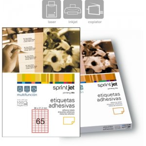 Etichete Autoadezive 65/a4, 38 X 21,2 Mm, 100 Coli/top, Sprintjet - Albe