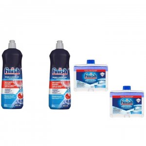 Pachet Promo: 2x Finish Solutie Curatare Masina Vase Regular 250ml + 2x Finish Solutie Clatire Masina Spalat Vase 800ml Pachet Promo: 2x Finish Solutie Curatare Masina Vase Regular 250ml + 2x Finish Solutie Clatire Masina Spalat Vase 800ml