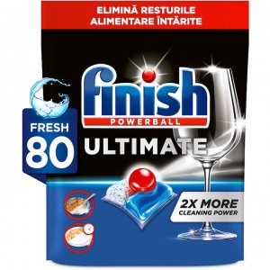 Finish Ultimate All In 1, 80 Spalari, Detergent Capsule Pentru Masina De Spalat Vase