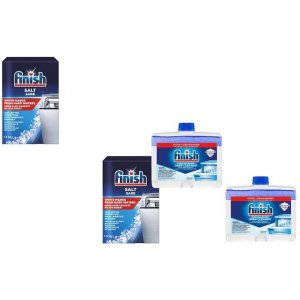 Pachet Promo:2x Finish Solutie Curatare Masina Vase Regular 250ml + 2x Finish Sare Speciala Pentru Masina De Spalat Vase, 1.5 Kg, Solutie Pudra Pachet Promo:2x Finish Solutie Curatare Masina Vase Regular 250ml + 2x Finish Sare Speciala Pentru Masina De Spalat Vase, 1.5 Kg, Solutie Pudra