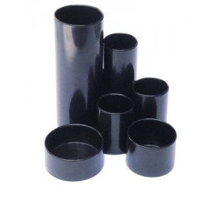 Suport Plastic Multitub Pentru, Instrumente De Scris - Negru