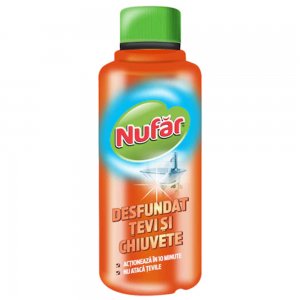 Solutie Desfundat Tevi si Chiuvete Nufar, 375 ml Solutie Desfundat Tevi si Chiuvete Nufar, 375 ml