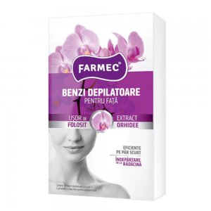 Benzi Depilatoare Farmec pentru Fata, Orhidee, 10 x 2 Buc/Pachet Benzi Depilatoare Farmec pentru Fata, Orhidee, 10 x 2 Buc/Pachet