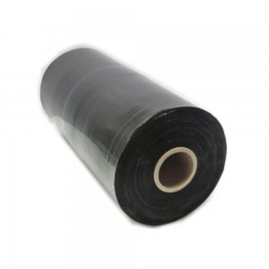 Folie Stretch Neagra Jumbo, Grosime 23 MIC, Latime 500 MM, 50 Kg/Rola Brut, Tub Carton 1,6 Kg