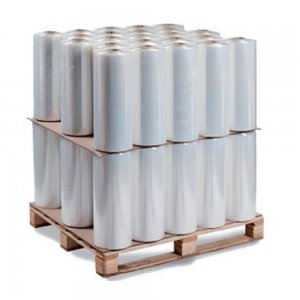 Palet 120 Role Folie Stretch pentru Uz Manual 3.30 Kg/Rola, 23 MIC, Folie Net 3 kg si Tub Carton 300 g - Folie pentru Ambalare si Paletizare