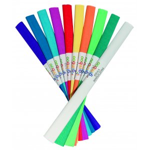 Rola Hartie Creponata, 50 X 200 Cm, Gimboo - Culori Intense Asortate