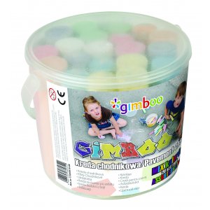 Creta Colorata Xxl, Pentru Pardoseala De Exterior, 20 Buc/galeata, Gimboo