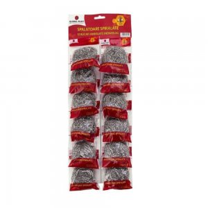 Set 12 Bureti din Inox Spiralati Zorex Pro, Culoare Argintie, Blister, Burete din Inox Spiralat, Burete de Vase din Inox, Bureti Metalici, Burete pentru Curatenie, Bureti pentru Casa, Spalator din Inox, Spalator Metalic Set 12 Bureti din Inox Spiralati Zorex Pro, Culoare Argintie, Blister, Burete din Inox Spiralat, Burete de Vase din Inox, Bureti Metalici, Burete pentru Curatenie, Bureti pentru Casa, Spalator din Inox, Spalator Metalic