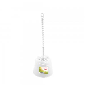 Set Toaleta cu Perie si Suport, 36x9.5x12.5 cm, Polipropilena, Culoare Alba, Seturi de Toaleta Zorex, Perii pentru Toaleta, Set Perii WC, Set pentru Curatenie Baie, Accesorii pentru Toaleta