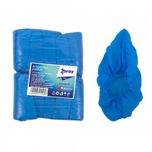 Set 100 Acoperitori Pantofi din Plastic Zorex Clasic, 15x38 cm, Culoare Albastra, Botosi de Unica Folosinta, Botosei din Plastic, Acoperitori din Plastic Incaltaminte, Protectie Incaltaminte, Botosei pentru Spital