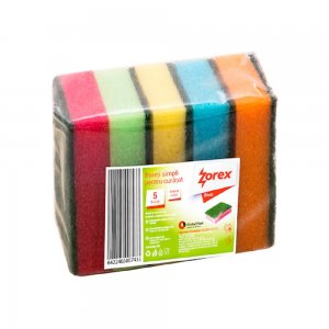 Set 5 Bureti Simpli Colorati Zorex Basic, 78x48x25 mm, Spuma Poliuretanica si Fibra Abraziva, Burete Vase, Bureti Curatare, Burete pentru Menaj, Bureti pentru Casa Set 5 Bureti Simpli Colorati Zorex Basic, 78x48x25 mm, Spuma Poliuretanica si Fibra Abraziva, Burete Vase, Bureti Curatare, Burete pentru Menaj, Bureti pentru Casa