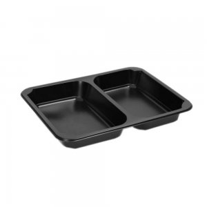 Set 200 Caserole Meniu PP Termosudabila 2 compartimente, Dimensiune 227x178x5 cm, Culoare Neagra, Compartimentate, Polipropilena Neagra, Tavite Compartimentate Alimente, Tavite Plastic pentru Transport Alimente, Set Tavite Negre Set 200 Caserole Meniu PP Termosudabila 2 compartimente, Dimensiune 227x178x5 cm, Culoare Neagra, Compartimentate, Polipropilena Neagra, Tavite Compartimentate Alimente, Tavite Plastic pentru Transport Alimente, Set Tavite Negre