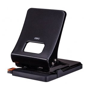 Perforator Birou Deli Expert, 60 Coli, Negru, Perforator de Hartie cu Blocare, Perforatoare Manuale pentru Birou, Perforatoare pentru Hartie, Deli Expert Perforator cu Indicator Gradat, Perforator cu Indicator Gradat pentru Birou Deli Expert