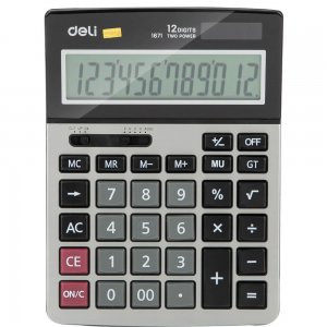 Calculator de Birou Deli Core 12 Digits, Gri, Dual Power, Alimentare Baterie AAA, Suprafata Metalica, Calculator Birou 12 Digits, Calculator Birou cu Memorie, Calculator Birou Deli Calculator de Birou Deli Core 12 Digits, Gri, Dual Power, Alimentare Baterie AAA, Suprafata Metalica, Calculator Birou 12 Digits, Calculator Birou cu Memorie, Calculator Birou Deli