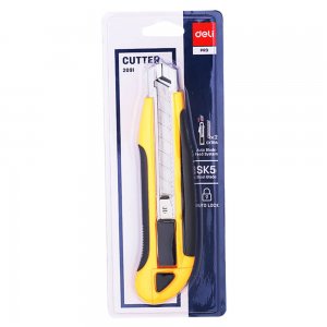Cutter cu Autoblocare DELI Pro, Lama de Otel, Galben, 0.4x9x80 mm, 1 Buc, Cutter pentru Hartie, Cutter pentru Carton, Cutter pentru Materiale, Cutter cu Autoblocare, Cutter cu Lama de Otel, Cutter Maner Plastic, Cutter Autobocare Lama 80mm Cutter cu Autoblocare DELI Pro, Lama de Otel, Galben, 0.4x9x80 mm, 1 Buc, Cutter pentru Hartie, Cutter pentru Carton, Cutter pentru Materiale, Cutter cu Autoblocare, Cutter cu Lama de Otel, Cutter Maner Plastic, Cutter Autobocare Lama 80mm