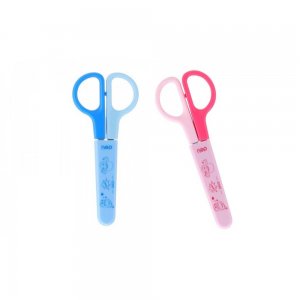 Set 2 Foarfece Scolare cu Capac de Protectie DELI, Manere Plastic, 120 mm, Foarfeca Scolari, Foarfeca pentru Scoala, Foarfeca pentru Copii, Foarfeca Hartie, Foarfeca din Plastic, Foarfeca cu Protectie, Foarfece cu Capac de Protectie