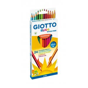 Creioane Colorate, Cutie Carton, 24 Culori/set, Giotto Elios