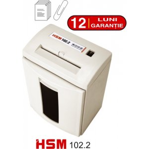 Distrugator Hsm 102.2 (fasie 1,9mm), 7-8 Coli,cos 20 Litri