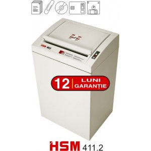 Distrugator Hsm 411.2 (fasie 3,9 Mm), 40 Coli,cos 146 Litri