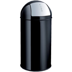 Cos Metalic Cu Capac Antifoc, Clapeta Cu Arc, 50 Litri, Helit - Negru