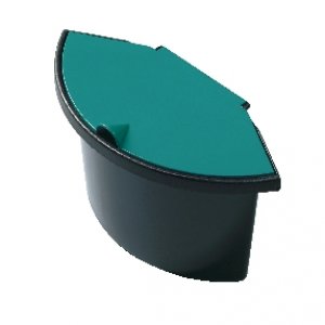 Separator Cu Capac Pentru Cos 18l, Capacitate 2 Litri, Helit Linear - Negru/verde