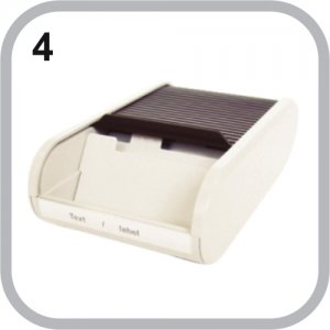 Suport Carti Vizita Helit Linear - Gri Deschis